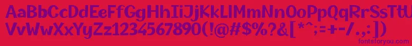 Champigna Bold Font – Purple Fonts on Red Background