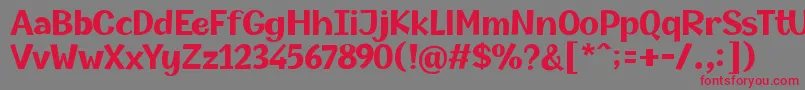 Champigna Bold Font – Red Fonts on Gray Background