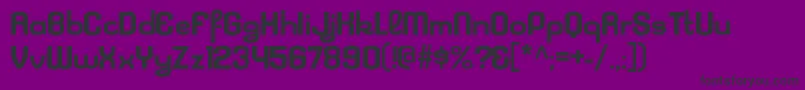 フォントKleptocracyexBold – 紫の背景に黒い文字