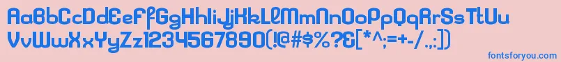 フォントKleptocracyexBold – ピンクの背景に青い文字