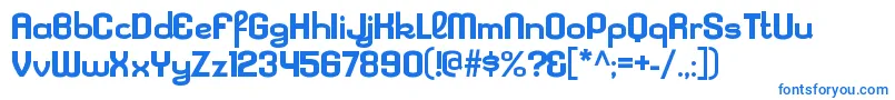 フォントKleptocracyexBold – 白い背景に青い文字