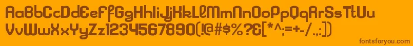 KleptocracyexBold Font – Brown Fonts on Orange Background
