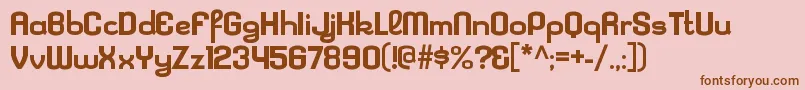 KleptocracyexBold Font – Brown Fonts on Pink Background