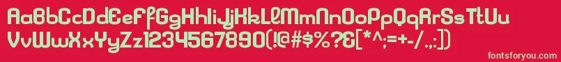 fuente KleptocracyexBold – Fuentes Verdes Sobre Fondo Rojo