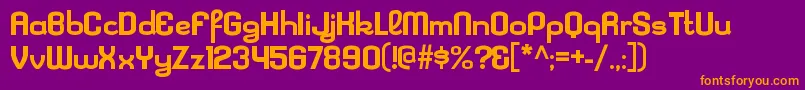 KleptocracyexBold Font – Orange Fonts on Purple Background