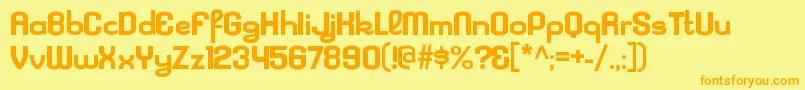 KleptocracyexBold Font – Orange Fonts on Yellow Background