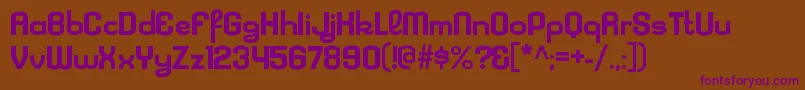 Fonte KleptocracyexBold – fontes roxas em um fundo marrom