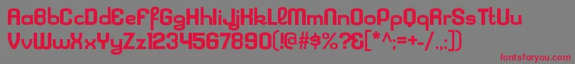KleptocracyexBold Font – Red Fonts on Gray Background