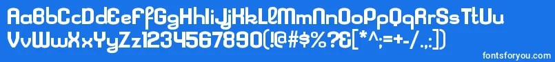 フォントKleptocracyexBold – 青い背景に白い文字