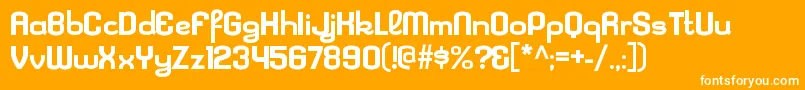 Шрифт KleptocracyexBold – белые шрифты на оранжевом фоне