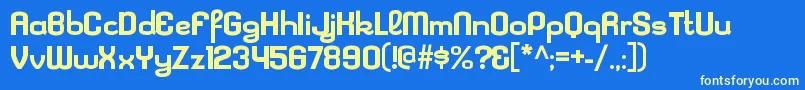 KleptocracyexBold Font – Yellow Fonts on Blue Background