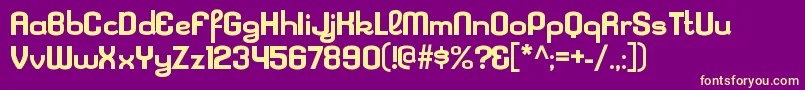 KleptocracyexBold Font – Yellow Fonts on Purple Background