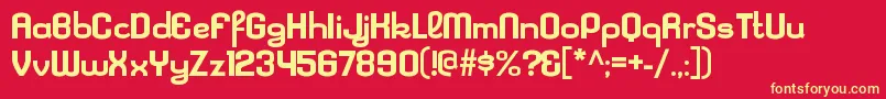 KleptocracyexBold Font – Yellow Fonts on Red Background