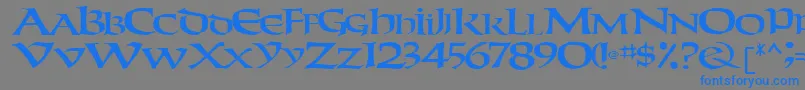 WeekenderRegular Font – Blue Fonts on Gray Background