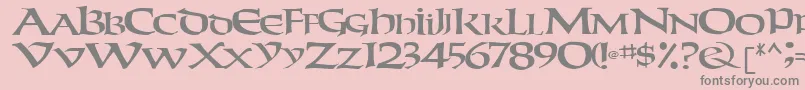 WeekenderRegular Font – Gray Fonts on Pink Background