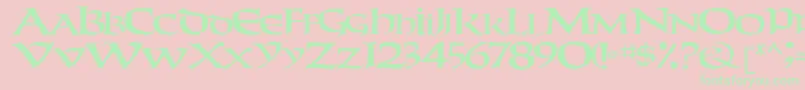 WeekenderRegular Font – Green Fonts on Pink Background