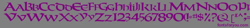 WeekenderRegular Font – Purple Fonts on Gray Background