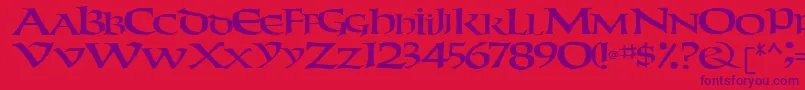 More about WeekenderRegular Font WeekenderRegular Font – Purple Fonts on Red Background