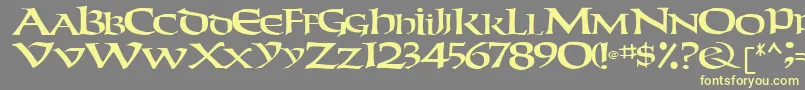 WeekenderRegular Font – Yellow Fonts on Gray Background