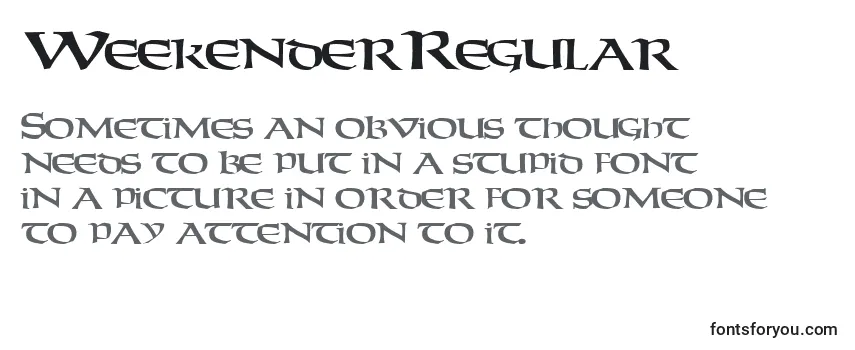 Обзор шрифта WeekenderRegular