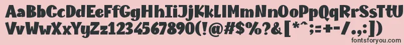 Champigna Fat Font – Black Fonts on Pink Background