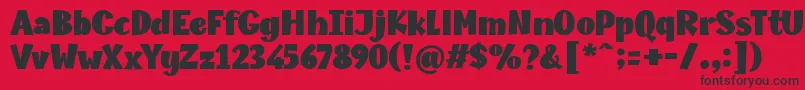 Champigna Fat Font – Black Fonts on Red Background