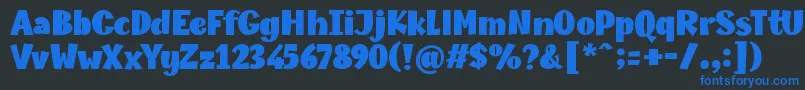Champigna Fat Font – Blue Fonts on Black Background