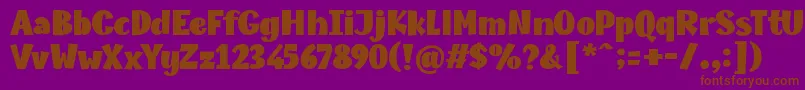 Шрифт Champigna Fat – коричневые шрифты на фиолетовом фоне