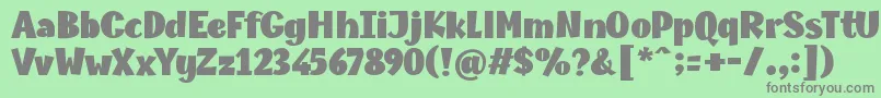 Champigna Fat Font – Gray Fonts on Green Background