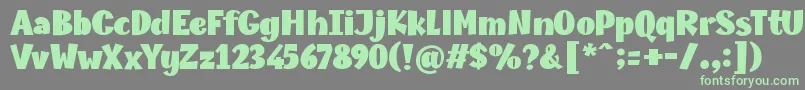 Champigna Fat Font – Green Fonts on Gray Background