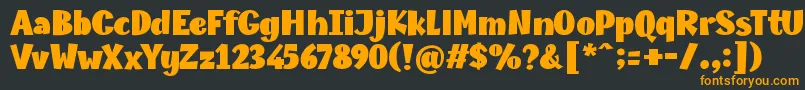 Champigna Fat Font – Orange Fonts on Black Background