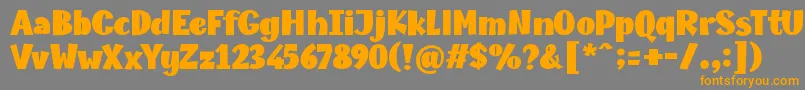 Champigna Fat Font – Orange Fonts on Gray Background