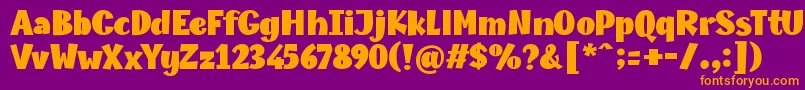 Champigna Fat Font – Orange Fonts on Purple Background