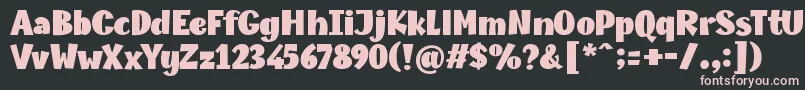 Champigna Fat Font – Pink Fonts on Black Background