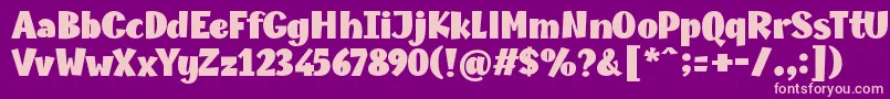 Champigna Fat Font – Pink Fonts on Purple Background