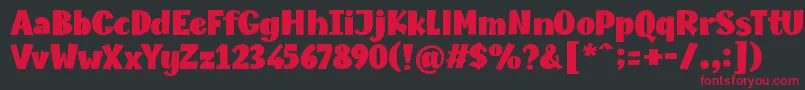 Champigna Fat Font – Red Fonts on Black Background