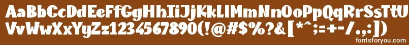 Champigna Fat Font – White Fonts on Brown Background