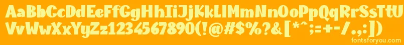 Champigna Fat Font – Yellow Fonts on Orange Background