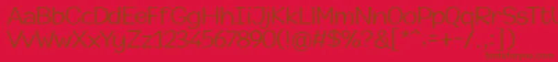 Champigna Light Font – Brown Fonts on Red Background