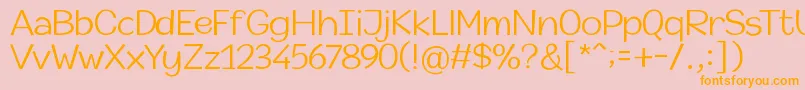 Champigna Light Font – Orange Fonts on Pink Background