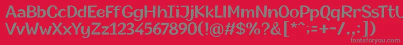 Champigna SemiBold Font – Gray Fonts on Red Background