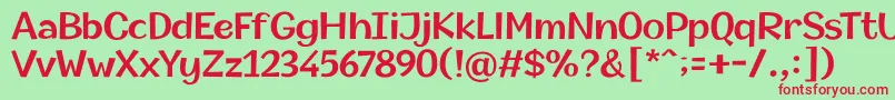 Champigna SemiBold Font – Red Fonts on Green Background