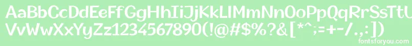 Champigna SemiBold Font – White Fonts on Green Background