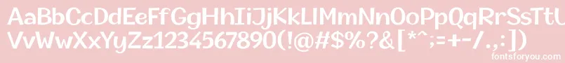 Champigna SemiBold-Schriftart – Weiße Schriften auf rosa Hintergrund