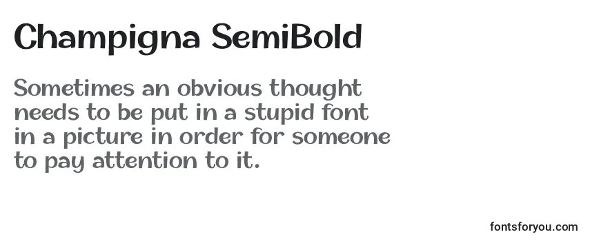 Review of the Champigna SemiBold Font