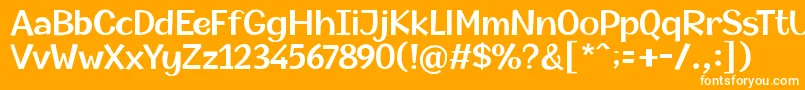 フォントChampigna SemiBold – オレンジの背景に白い文字