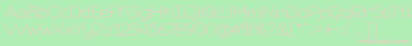 Champigna Thin Font – Pink Fonts on Green Background