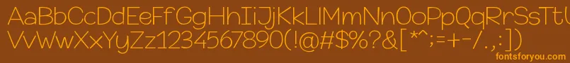 Champigna Thin Font – Orange Fonts on Brown Background