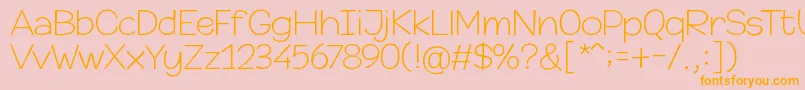 Champigna Thin Font – Orange Fonts on Pink Background