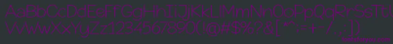 Champigna Thin Font – Purple Fonts on Black Background